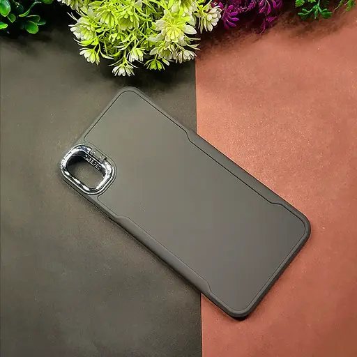 [PO14BIP8X-72-36] iPhone XS|X Case Pro Camera Stand Soft Silicone Back Case (Natural Titanium)