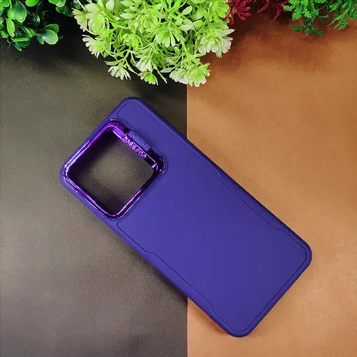 [PO14BORELMEC35-72-17] Oppo Realme C35/Narzo 50A Prime Soft Silicone Back Case with Camera Stand - Navy Blue