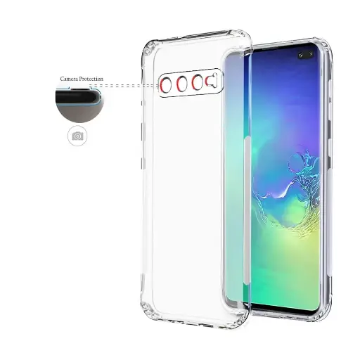 [PO7BSS105G-3] Samsung S10 5G Dust Plug Transparent Back Case