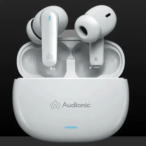 [HFB5AD8-2-1] Audionic 425 Wireless Bluetooth Earbuds (White)