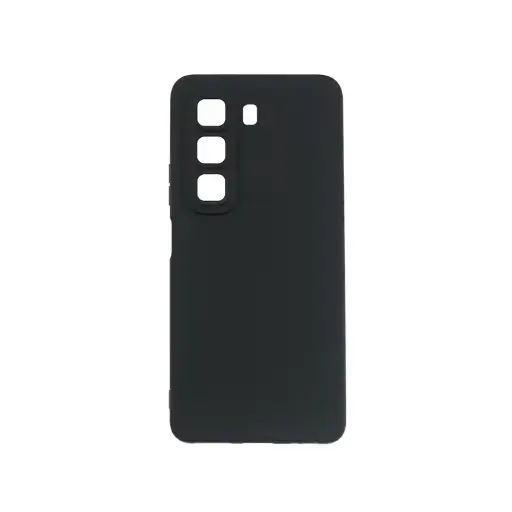 [PO4BIHOT50PRPL-4-2] Infinix Hot 50 Pro Plus 4G Matte Soft Silicone Paper Back Case (Black)  