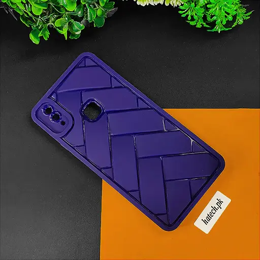 [PO14BVIY85-30-3] Vivo Y85/V9 Flex Waves Pattern Silicone Back Case - Blue