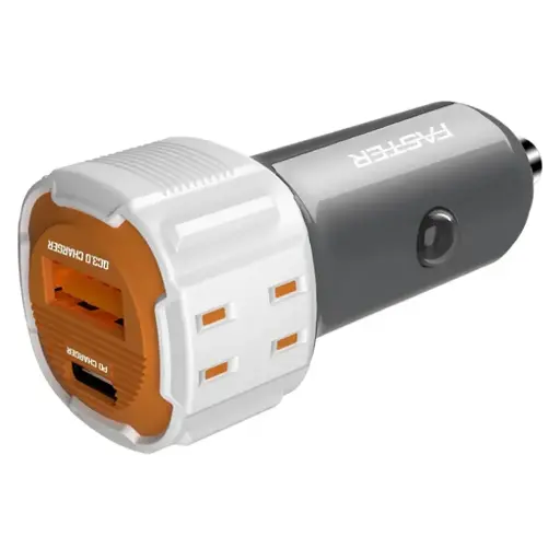 [C2A1T2FSTR-1] Faster Nano X2 20W Qualcomm Fast Car Charger with USB Type-C Port