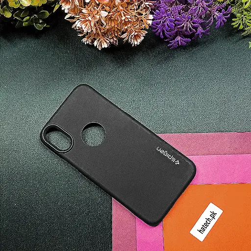[PO14BIP8X-56-2] iPhone X|XS Spigen Soft Silicone Back Case (Black)