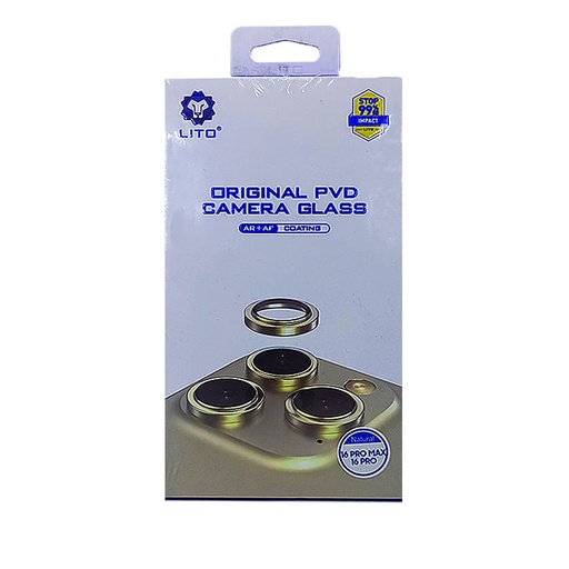 [PL14IP16PMX-8-36] Iphone 16 Pro Max Lito PVD Camera Rings (Natural Titanium) 