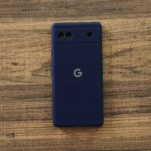 [PO23BGPXL6A-3-3] Google Pixel 6A Official Soft Silky Back Case (Blue)