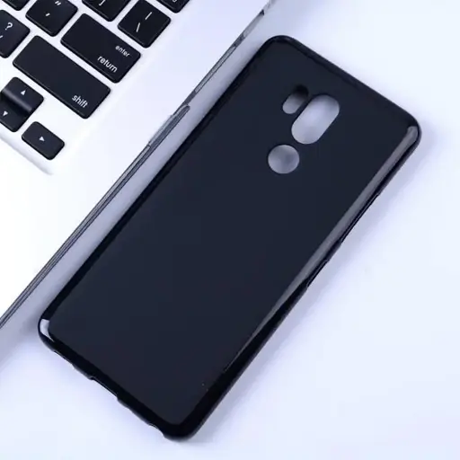 [PO14BLGG7THINQ-1-2] LG G7 ThinQ Matte Soft Silicone Back Case (Black)