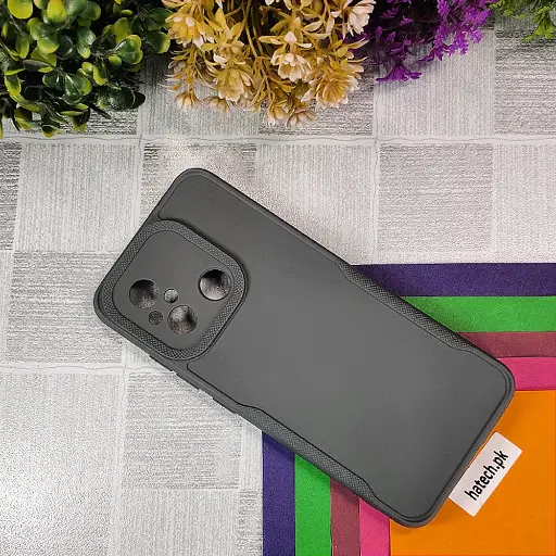 [PO14BMI12C-71-9] Redmi 12C HD Soft Silicone Back Case (Gray)
