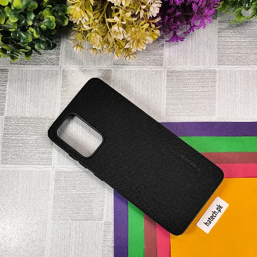 [PO32BOA54-16-2] Oppo A54|A16s|A54s Spigen Hard Dotted Leather Back Case (Black)