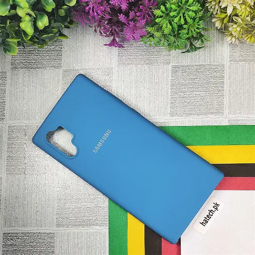 [PO23BSNOT10PL-1-16] Samsung Note 10 Plus Official Soft Silky Case (Sky Blue)