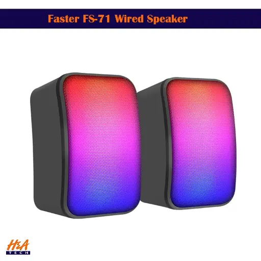 [MDS21FSTR3A-1] Faster FS-71 Wired Speaker - High-Quality Sound for PC & Laptop