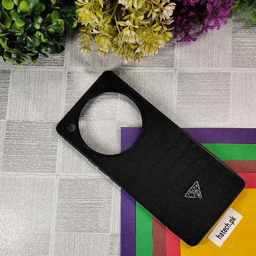 [PO55BIZRO40-7-2] Infinix ZERO 40 PRADA Crocodile Texture Leather Back Case (Black) 