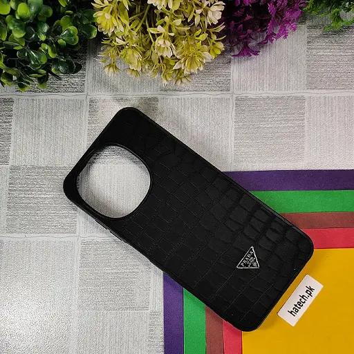 [PO55BTSPRKGO1-7-2] Tecno Pop 9|Spark Go 1 PRADA Crocodile Texture Leather Back Case (Black)