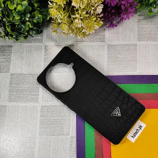 [PO55BTCMN30S-7-2] Tecno Camon 30S 4G|5G PRADA Crocodile Texture Leather Back Case (Black)