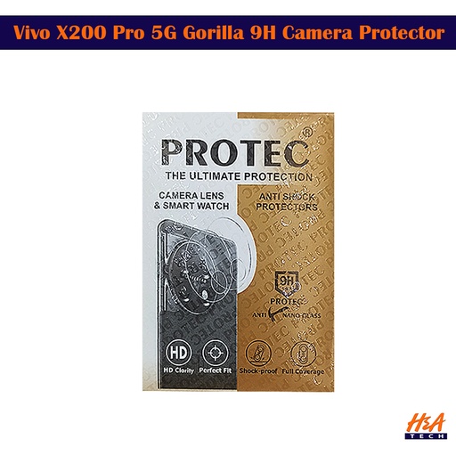 [PL14VIX200PR-1] Vivo X200 Pro 5G Gorilla 9H Camera Protection - Ultimate Lens Shield 