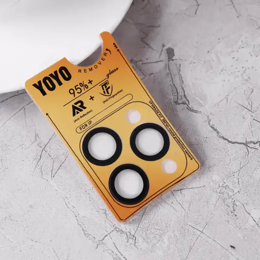 [PL14IP11PMX-5-2] iPhone 11 Pro Max Yoyo Camera Rings Black Protector - Sleek Lens Protection