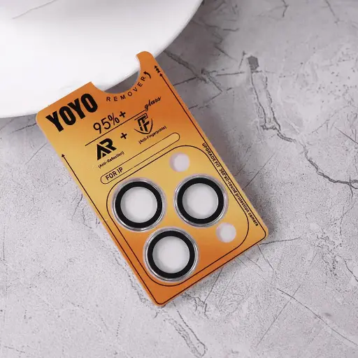 [PL14IP13PMX-5-7] iPhone 13 Pro Max Yoyo Silver Camera Rings - Elegant Lens Protection 