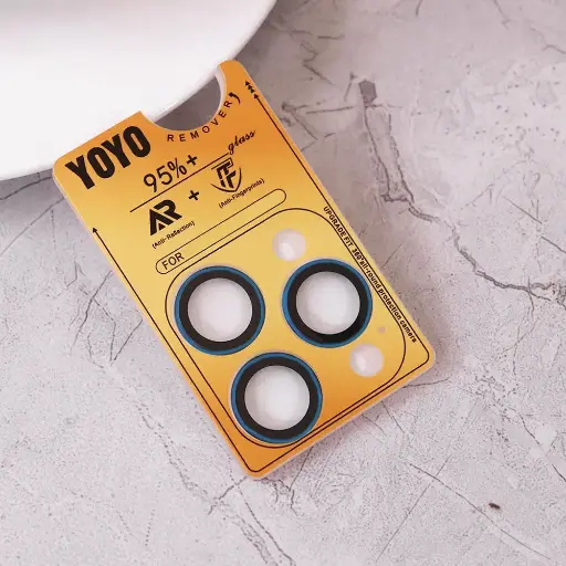 [PL14IP12PMX-5-3] iPhone 12 Pro Max Yoyo Camera Rings Blue Protector - Stylish Lens Protection
