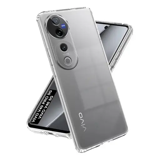 [PO7BVIV50 5G-3] Vivo V50 5G Dust Plug Transparent Back Case