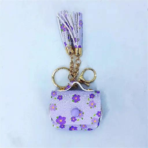 [HFBCASE-28-29] Apple Airpods Pro 2 Ladies Chain Leather Case (Light Purple)