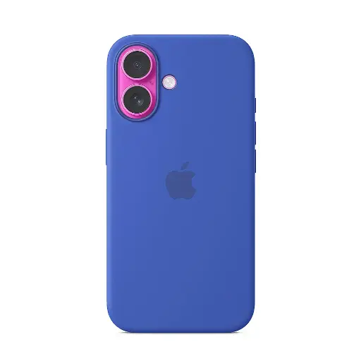 [PO23BIP16-1-3] iPhone 16 Original Official Soft Silky Back Case (Blue)