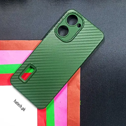 [PO4BVIY18-6-11] Vivo Y03|Y18 Carbon New Paper Back Case (Green)