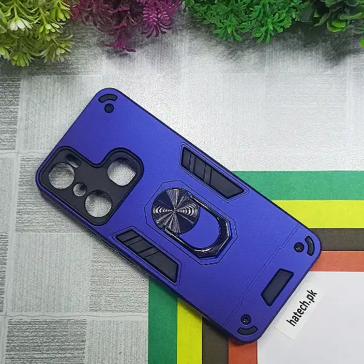 [PO39BIHOT20i-1-3] Infinix Hot 20i Armour Mobile Back Case (Blue)