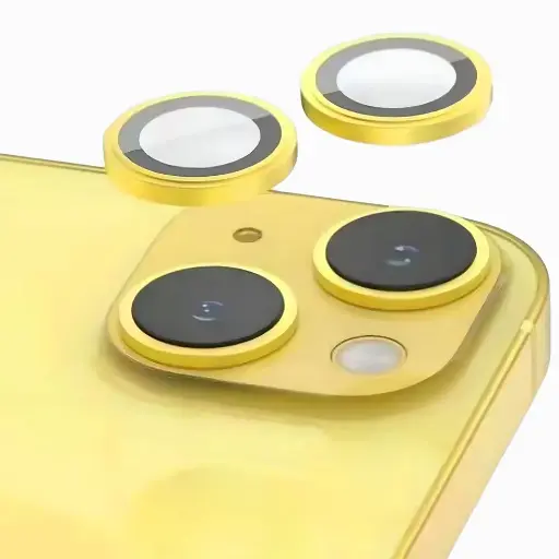[PL14IP14PL-5-6] iPhone 14/14 Plus/15 Plus/15 Yoyo Yellow Camera Rings - Premium Lens Protection 