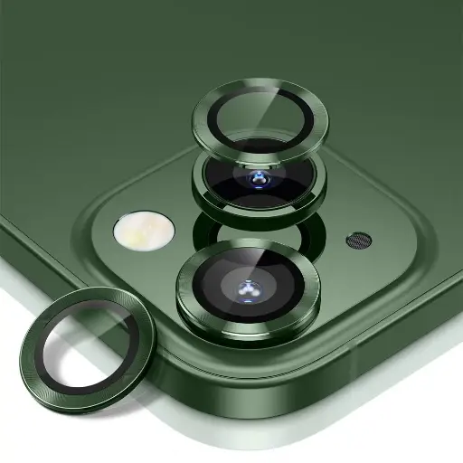 [PL14IP13-5-11] iPhone 13/13 Mini Yoyo Green Camera Rings - Premium Lens Protection  