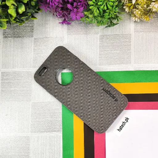 [PO32BIP6G-16-9] Iphone 6G Spigen Hard Dotted Leather Back Case (Gray)