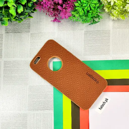 [PO32BIP6G-16-13] Iphone 6G Spigen Hard Dotted Leather Back Case (Brown)