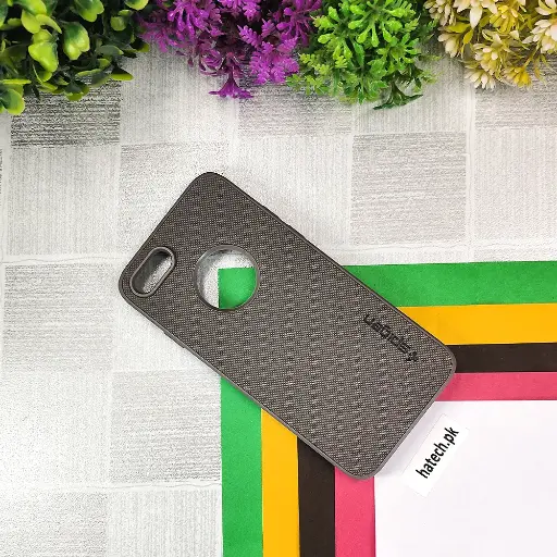 [PO32BIP7G-16-9] iPhone 7|8|SE 2020 Spigen Hard Dotted Leather Back Case (Gray)