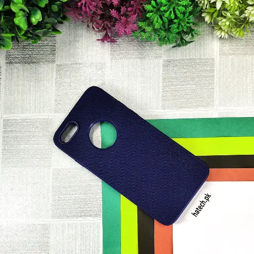 [PO32BIP7G-16-17] iPhone 7|8|SE 2020 Spigen Hard Dotted Leather Back Case (Navy Blue)