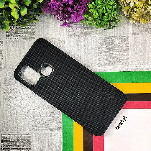 [PO32BOA53-16-2] Oppo A53 Spigen Hard Dotted Leather Back Case (Black)