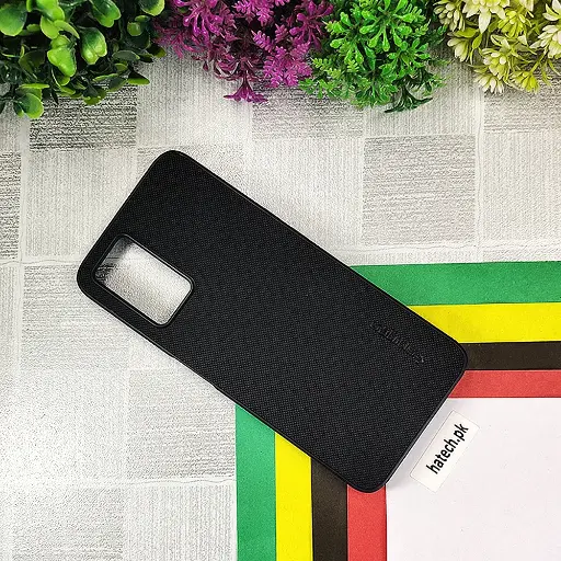 [PO32BOA76-16-2] Oppo A76/A96/Realme 9i Spigen Hard Dotted Leather Back Case (Black)