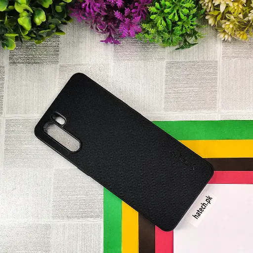 [PO32BOF15-16-2] Oppo F15/Reno 3 4G/A91 Spigen Hard Dotted Leather Back Case (Black) 