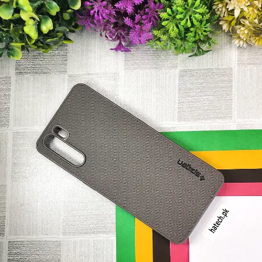 [PO32BOF15-16-9] Oppo F15/Reno 3 4G/A91 Spigen Hard Dotted Leather Back Case (Gray)