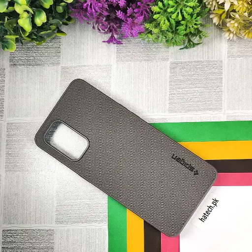 [PO32BORNO6-16-9] Oppo Reno 6 4G Spigen Hard Dotted Leather Back Case (Gray)