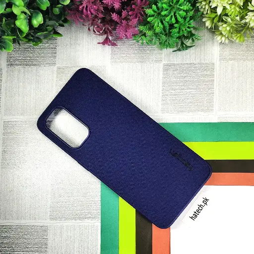[PO32BORNO6-16-17] Oppo Reno 6 4G Spigen Hard Dotted Leather Back Case (Navy Blue)