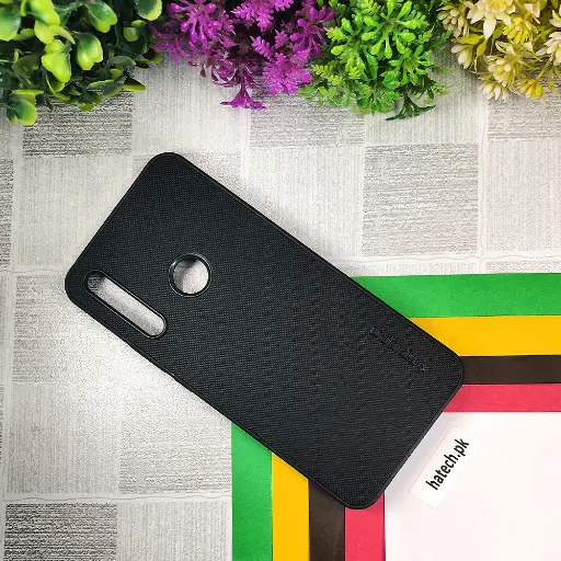 [PO32BHUY9P19-16-2] Huawei Y9 Prime 2019 Spigen Hard Dotted Leather Back Case (Black)