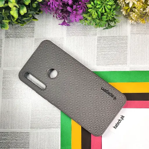 [PO32BHUY9P19-16-9] Huawei Y9 Prime 2019 Spigen Hard Dotted Leather Back Case (Gray)