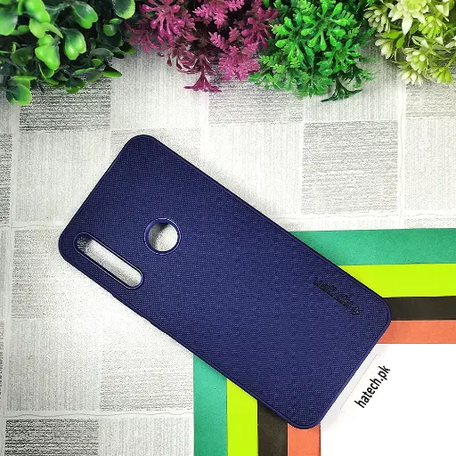 [PO32BHUY9P19-16-17] Huawei Y9 Prime 2019 Spigen Hard Dotted Leather Back Case (Navy Blue)