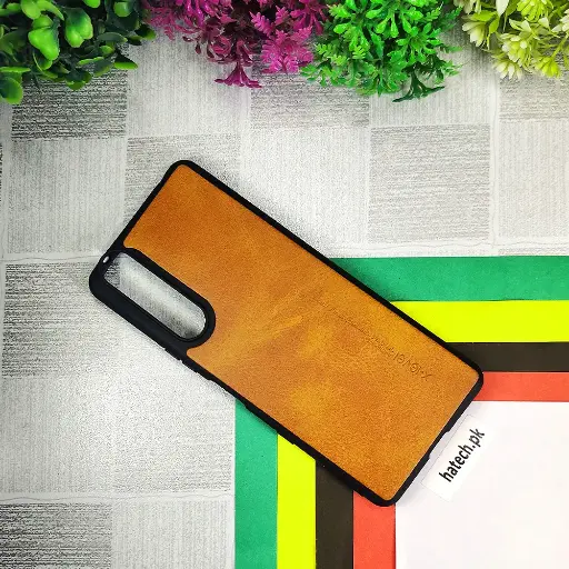 [PO32BXPR5MRKIII-2-5] Sony Xperia 5 Mark iii X-Level Luxuary Leather Back Case (Golden)