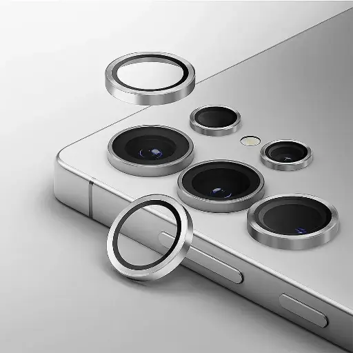 [PL14SS25UL-5-7] Samsung Galaxy S25 Ultra Armour Camera Rings (Silver)