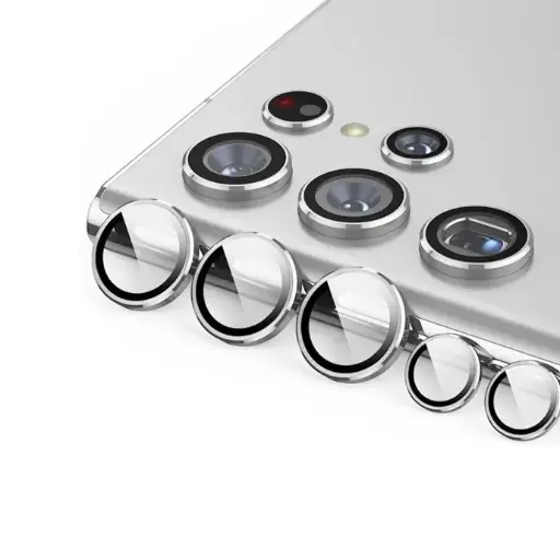 [PL14SS22UL-5-7] Samsung S22 Ultra Yoyo Camera Rings - Silver | Premium Lens Protection 
