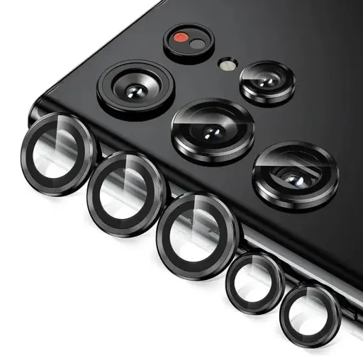 [PL14SS22UL-5-2] Samsung S22 Ultra Yoyo Camera Rings - Black | Premium Lens Protection 