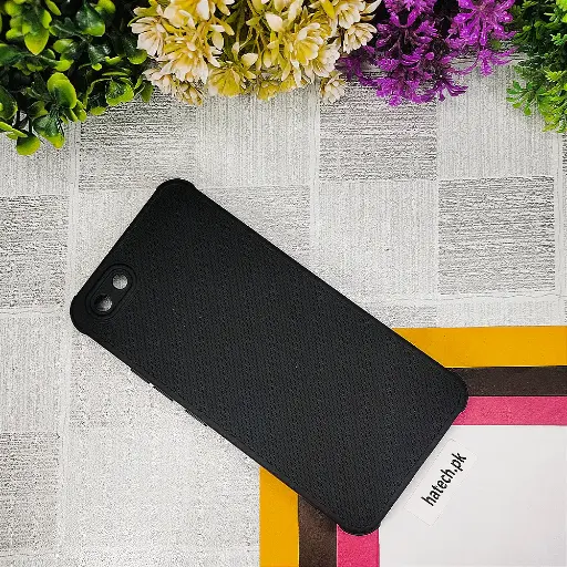 [PO14BOA57-74-2] Oppo A57|A39 Carbon Texture Lining Soft Silicone Back Case (Black)