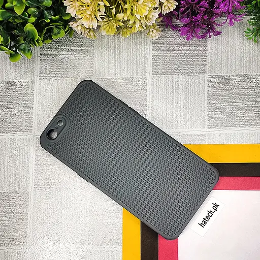 [PO14BOA57-74-9] Oppo A57|A39 Carbon Texture Lining Soft Silicone Back Case (Gray)