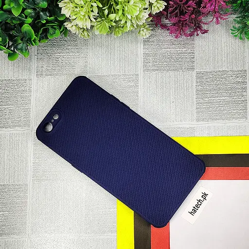 [PO14BOA57-74-17] Oppo A57|A39 Carbon Texture Lining Soft Silicone Back Case (Navy Blue)