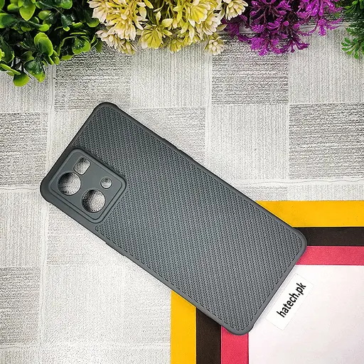 [PO14BOF21PR4G-74-9] Oppo F21 Pro 4G Carbon Texture Lining Soft Silicone Back Case (Gray)
